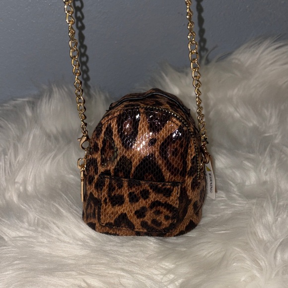 Leopard Print Mini Backpack - Picture 2 of 4